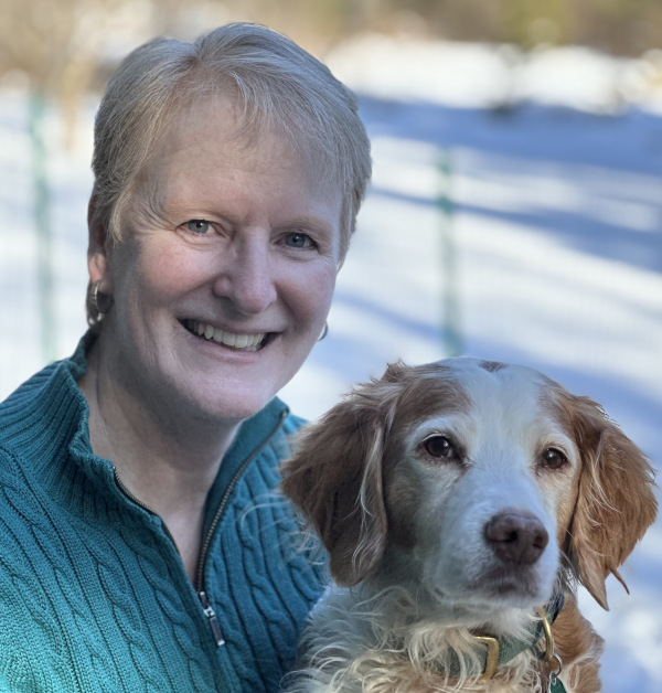 Michele Regenold and her Brittany spaniel Joanie